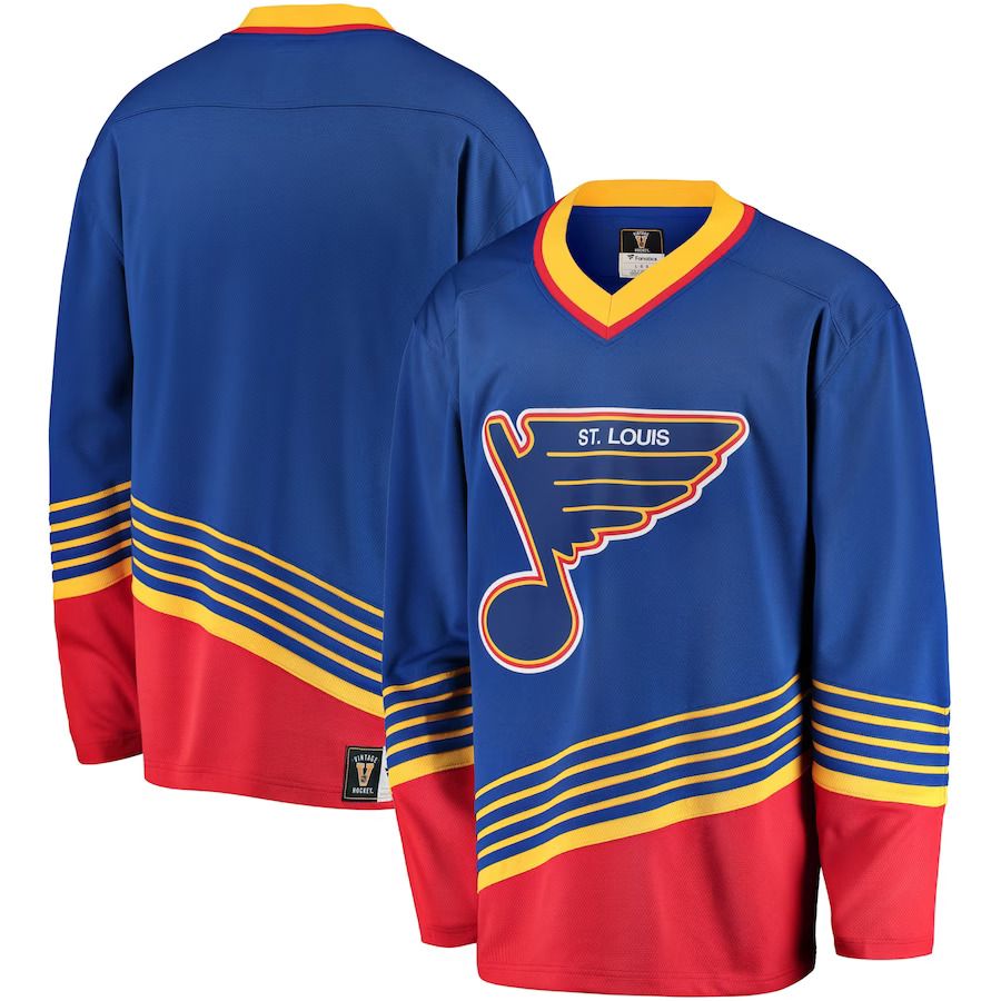 Men St. Louis Blues Fanatics Branded Blue Premier Breakaway Heritage NHL Jersey
